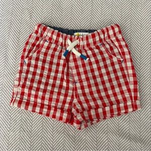 Baby Boden red and white gingham sorts 3-6 months NWOT
